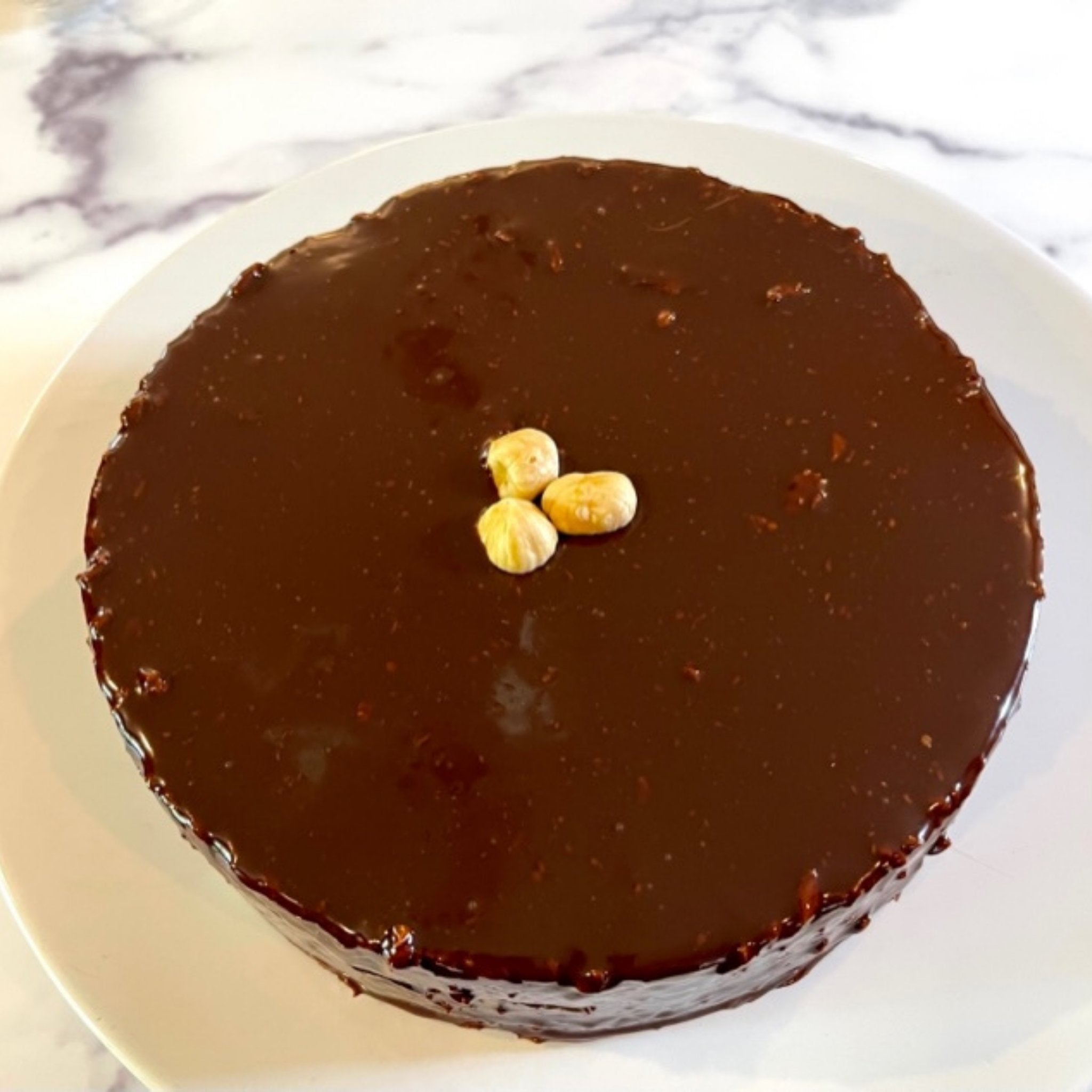 Chocolate-Hazelnut Cake with a Nutella Glaze