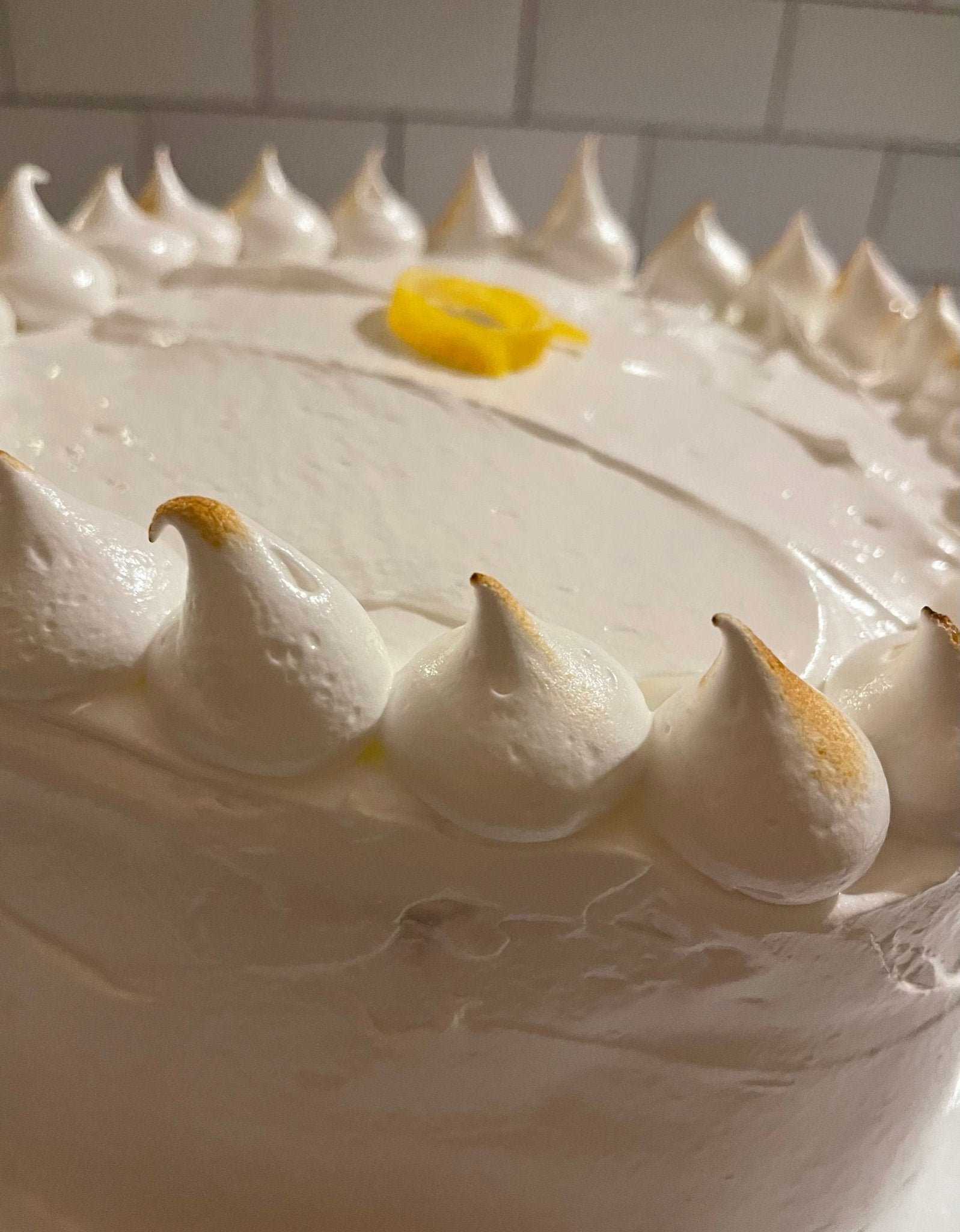 Lemon Celebration Cake with Lemon Curd and Swiss Meringue